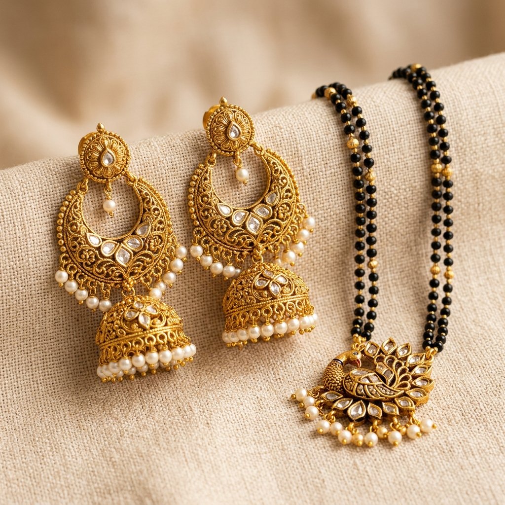 Mughal Nizam Polki Chandelier Earrings
