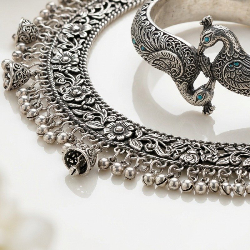Silver Payal & Anklets